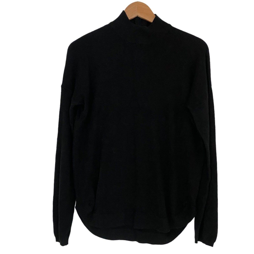 Evolution by Cyrus Womens Black MocK Neck Sweater Long Sleeve Sz Large